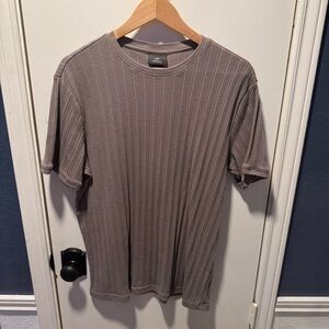 Men's Gray Ribbed Shirt